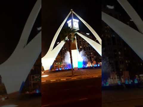 dubai clock tower night