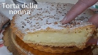 Torta della nonna|ricetta originale|antica ricetta della nonna#tortadellanonna#crema#ricettafacile