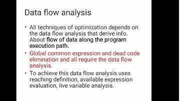 Data flow analysis