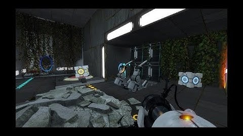 Portal 2 Test Chamber #280 simple buttons (overgrown)