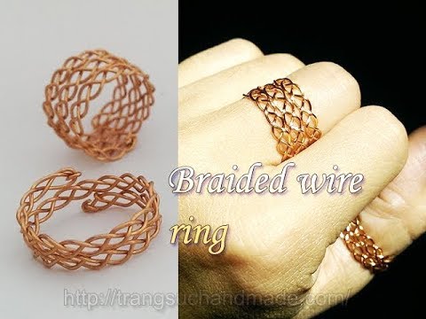 Braided wire ring - Big ring adjusted size for both men and women 355 ...