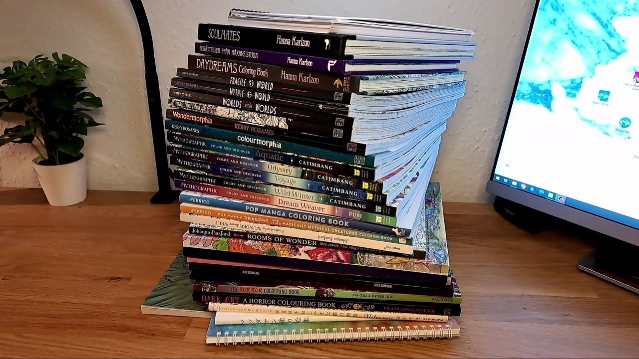 All finished pages in 2022 (Adult coloring books) YouTube