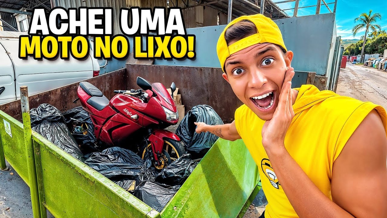 ACHEI UMA MOTO NO LIXO *Ela funcionou ?
