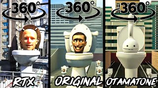 Skibidi toilet RTX vs ORIGINAL vs Otamatone (ALL EPISODES) 360 VR