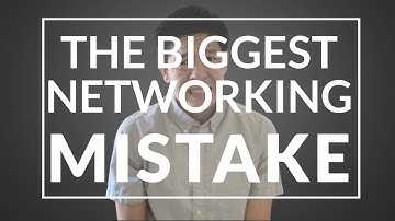 Avoid this common networking mistake you don