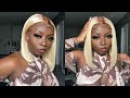 Dark Brown Roots On Blonde Hair | 613 Frontal Wig Install | WOC