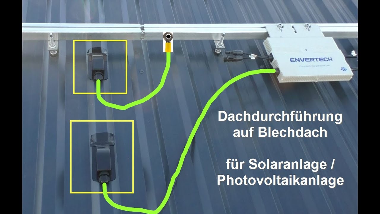 Kabeldurchführung an Blechdach anbringen ✓ Kabeldurchführung für