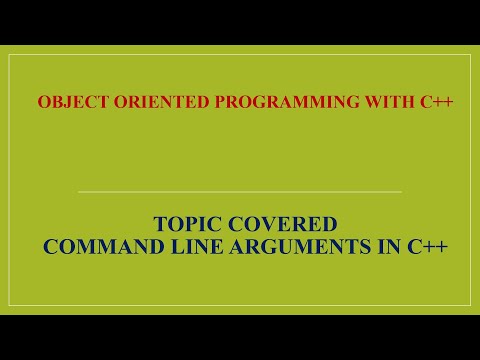 Command Line Arguments