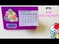 #2022 BT21 desk calendar |paper mini calendar |DIY calendar #shorts