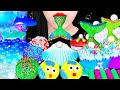 ASMR MERMAID CAKE, ICE CREAM, WATER BUBBLES BOBA, JEWEL CANDY, FISH JELLY DESSERTS EATING SOUNDS 먹방