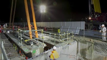 Monash Freeway bridge beam time lapse