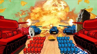 Minecraft Red Vs Blue Base Challenge Tiny Army Men Fort War