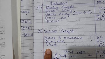 Sum 5 Operating Costing | Cost Accounting | B.Com (H) Sem IV