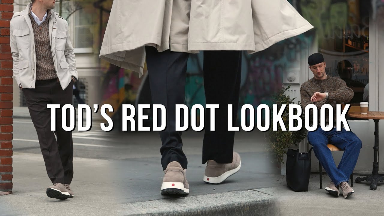 3 образа с классическими кроссовками Tod's Red Dot | Лукбук