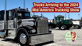 Trucks Arriving to the 2024 Mid-America Trucking Show in Louisville by Miss Flatbed Red 3,383 views 1 month ago 7 minutes, 19 seconds