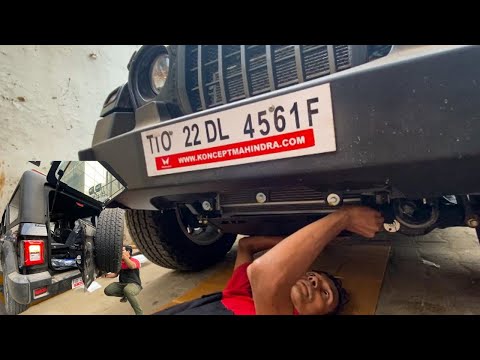 THAR 2022 | Original accessories by Mahindra | Radiator protector, Reverse Camera,  Front