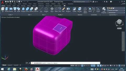 Add Crease!!Remove Crease autocad 2021 3d