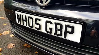 4D Triple Clear Krystal Black Gel Number Plates Vw Golf Mk6