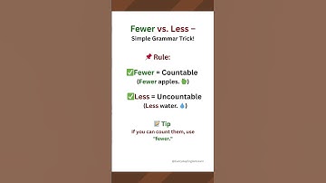 Fewer vs. Less – Don’t Get It Wrong! #english #englishtips #grammar #shorts #shortvideo