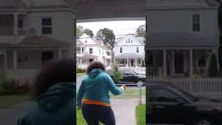 GrubHub delivery driver leaves her car running and thieves Take off in it #shortsvideo #theives