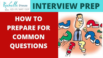 How to prepare for Common Questions  | GDPI SOP WAT | Patrick Dsouza