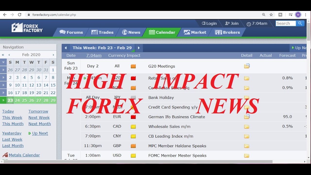 forex news before release