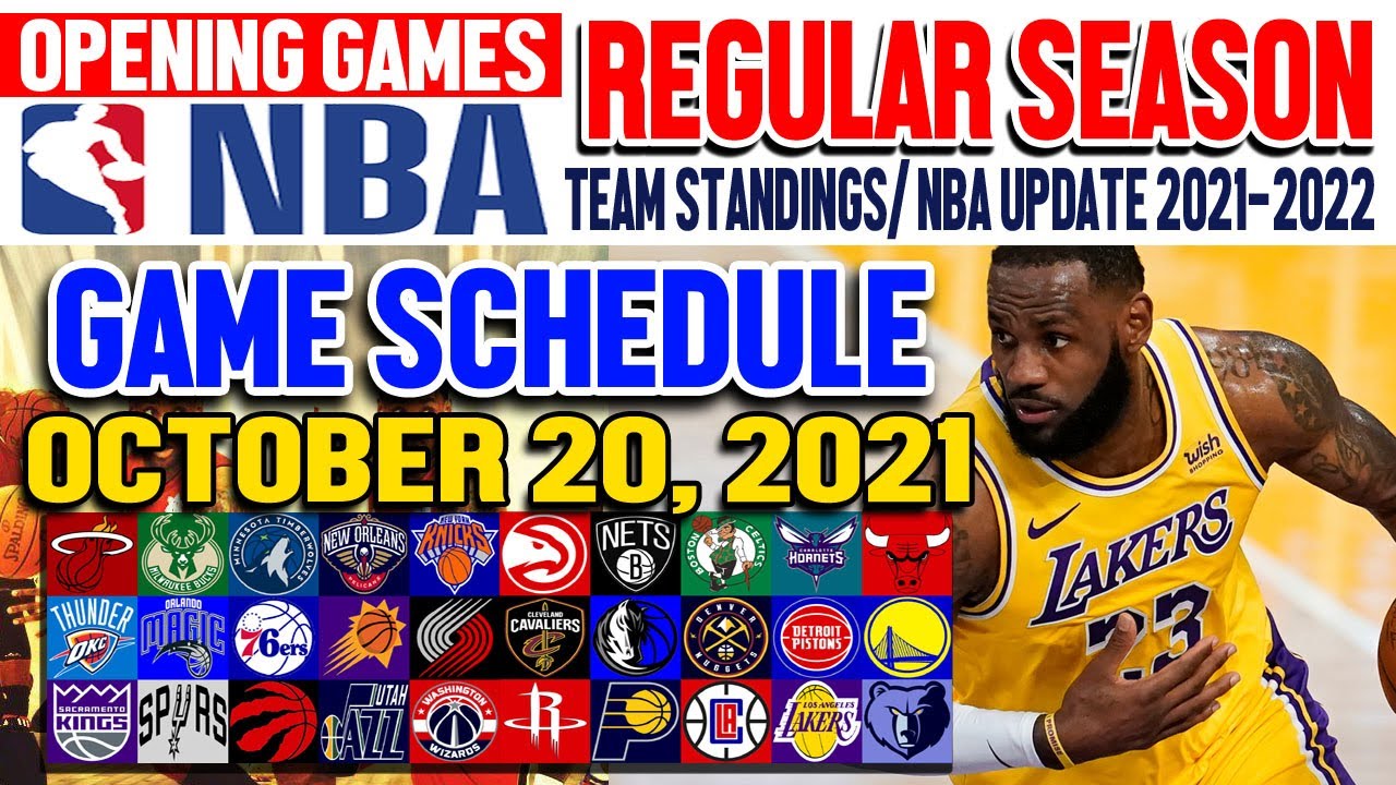 Nba Schedule Today October 20, 2021 nba Regular Season 2021-22