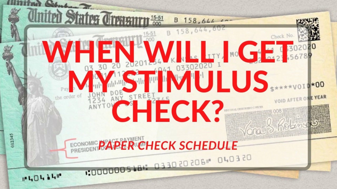 When Will I Get My Stimulus Check Paper Check Schedule YouTube
