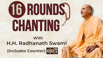 16 Rounds CHANTING (Japa) of Hare Krishna Mahamantra by H.H. Radhanath Swami ¬ with Counter 📿