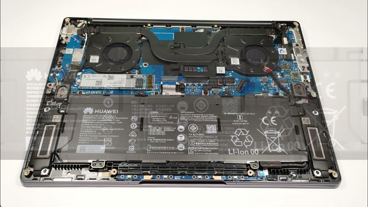 Как разобрать ноутбук huawei matebook d14