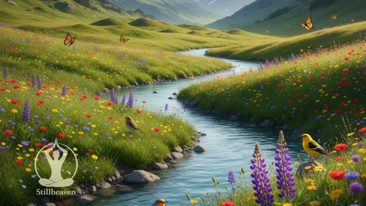 Instant Stress Relief 🌿 Stop Overthinking & Relax Deeply | Waterfall Nature & Piano