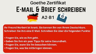 Goethe A2 - B1 2023 Brief & E-Mail schreiben || Learn German Online - Letter writing in German