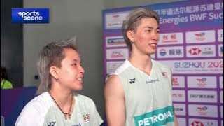 Download lagu Chen Tang Jie/Toh Ee Wei talk about their haircuts after victory|Malaysia|Sudirman Cup 2023|陈堂杰/杜依蔚