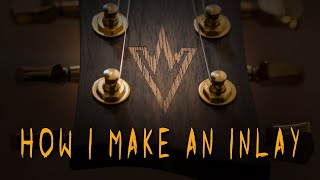 This is how I make a wood inlay of my logo into guitar headstock