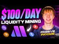 100 per day liquidity mining with metrix finance crypto passive income