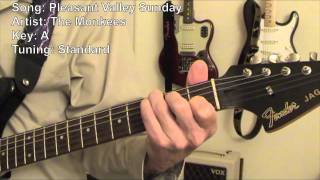 Video thumbnail of "Pleasant Valley Sunday - Guitar Lesson"