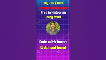 Crack the Code! Largest Rectangular Area in Histogram & Next Smallest Element using Stack 🔥📊 #Shorts
