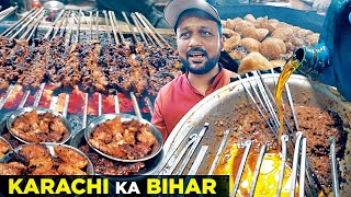 Asli Bihari Kabab Ye hai | Orangi Town Karachi Street Food, Pakistan | Rustam Chanp , Chicken Boti