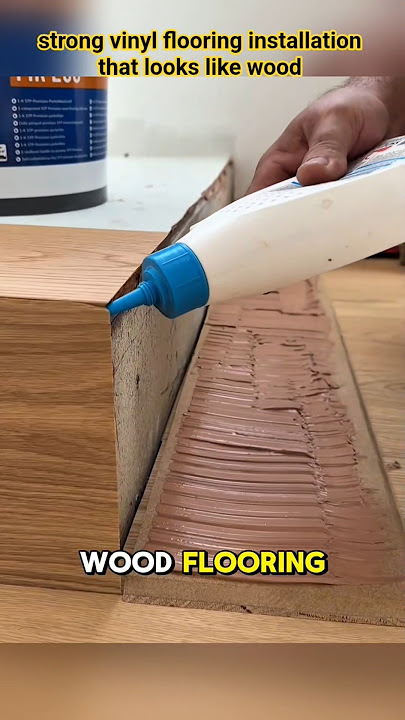 strong vinyl flooring installation that looks like wood #shorts #construction