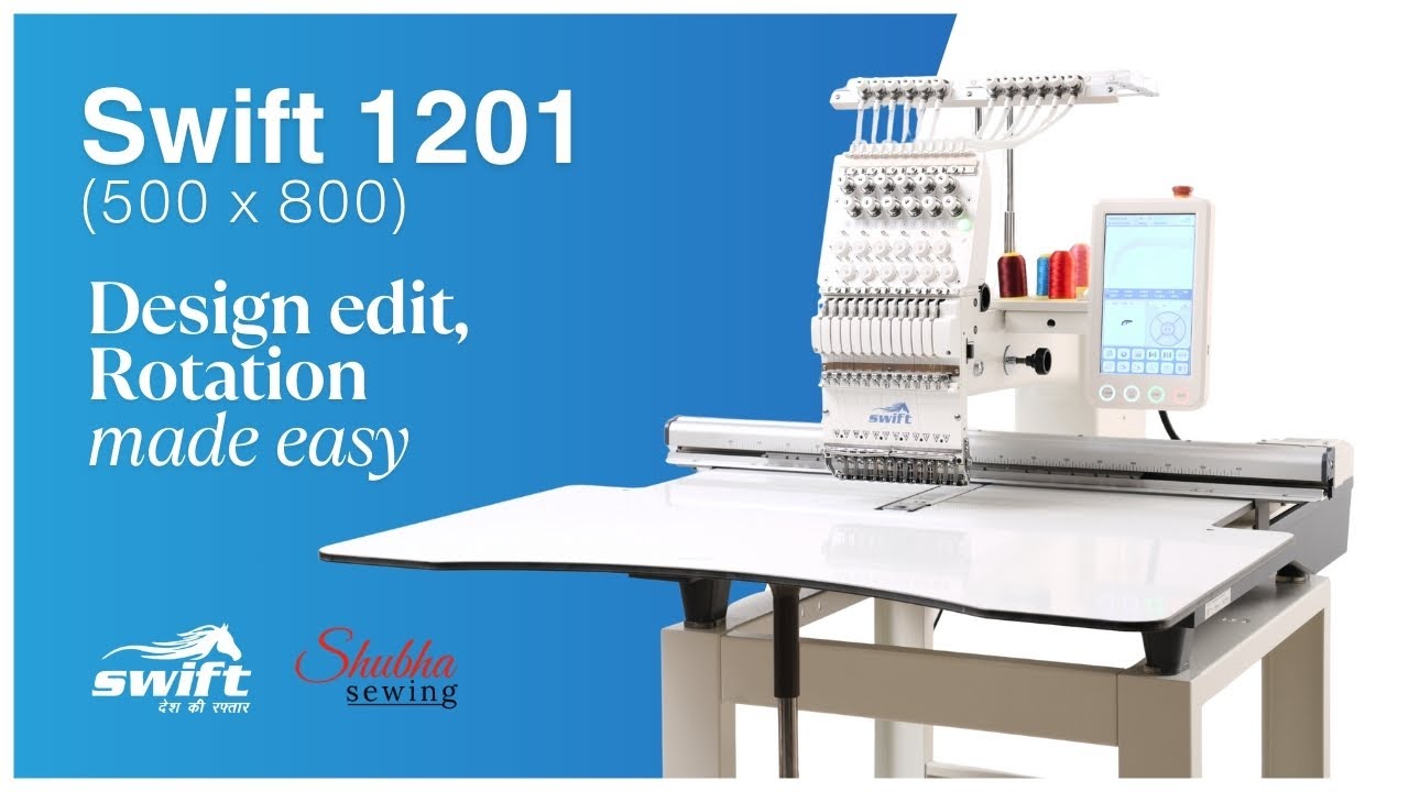 Swit Rotated How to Easily Rotate a Design on the Swift SW 1201 Embroidery Machine ...