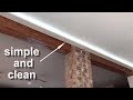 How to Make a Simple Modern CROWN MOLDING WITH LED LIGHTS💡