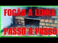 Como fazer fogão a lenha passo a passo