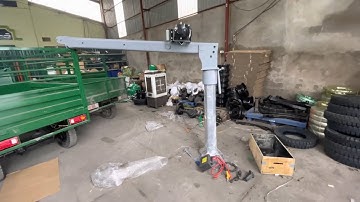 [Cẩu quay 360 Tải 1,5 tấn ] Siểu phẩm cẩu Dùng tời điện 12v 12000 (0364011683)