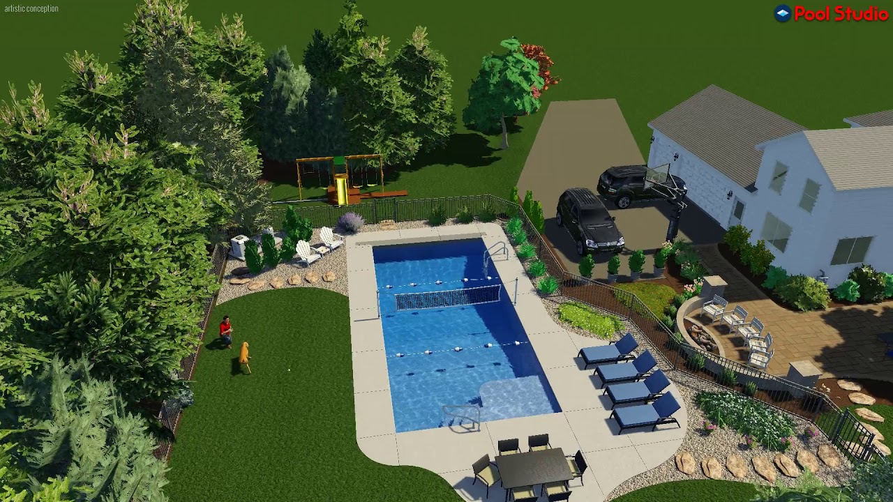 Mequon, WI Inground Pool Concept Video R2 YouTube