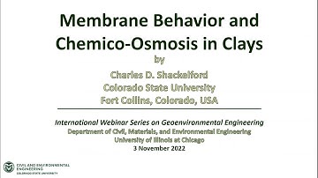 Membrane Behavior and Chemico-Osmosis in Clays