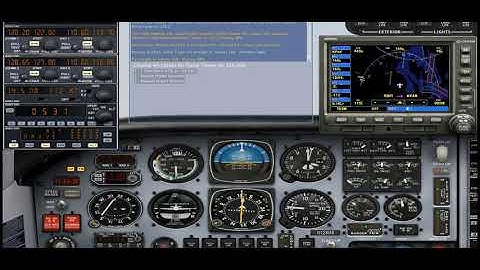 FSX Tutorial IFR approach and landing using VOR and ILS--Flying through the muck.