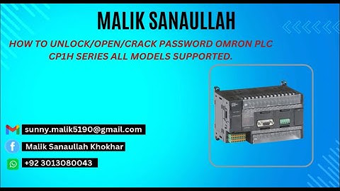 HOW TO UNLOCK PASSWORD OF OMRON PLC CP1H&CP1L ALL SERIES #OMRONPLCUNLOCK