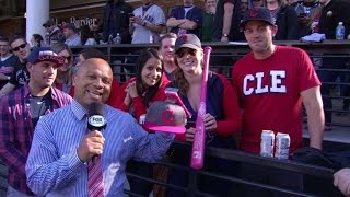 MIN@CLE: Fan shows off breast cancer awareness bat