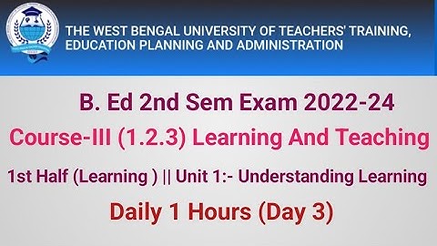course 1.2.3 1st Half Suggestion || B. ed 2nd sem suggestion 2023