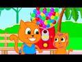 Familia de Gatos - Máquina Gumball Bolas Dibujos Animados Para Niños